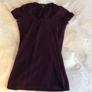 purple scoop neck t shirt
